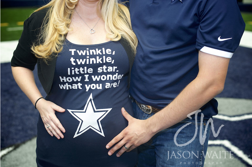 We Love Our Dallas Cowboys! - Dallas Maternity Photo Shoot