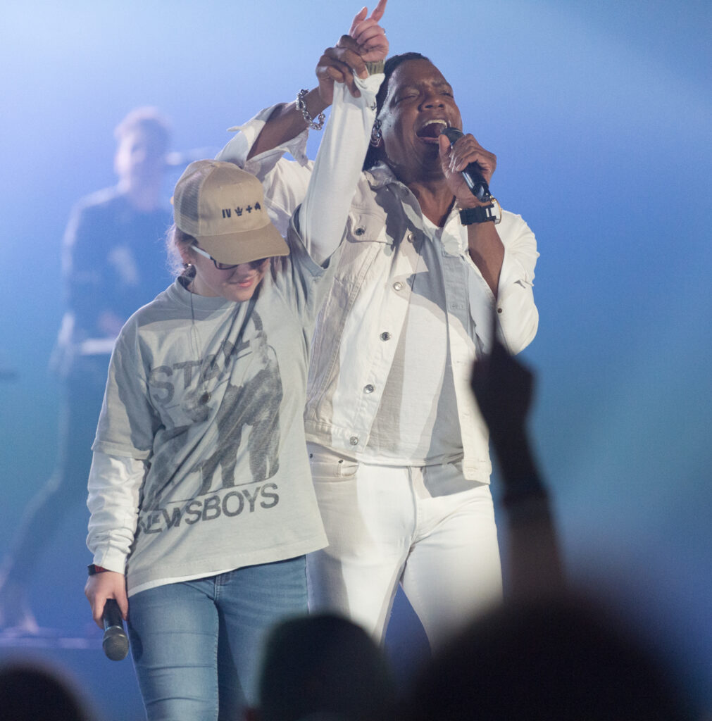 Newsboys Michael Tait with fan